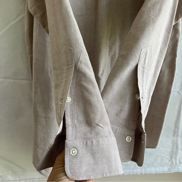 Ralph Lauren Blue label cream color button down long sleeve shirt, size 16/L - Picture 8 of 9